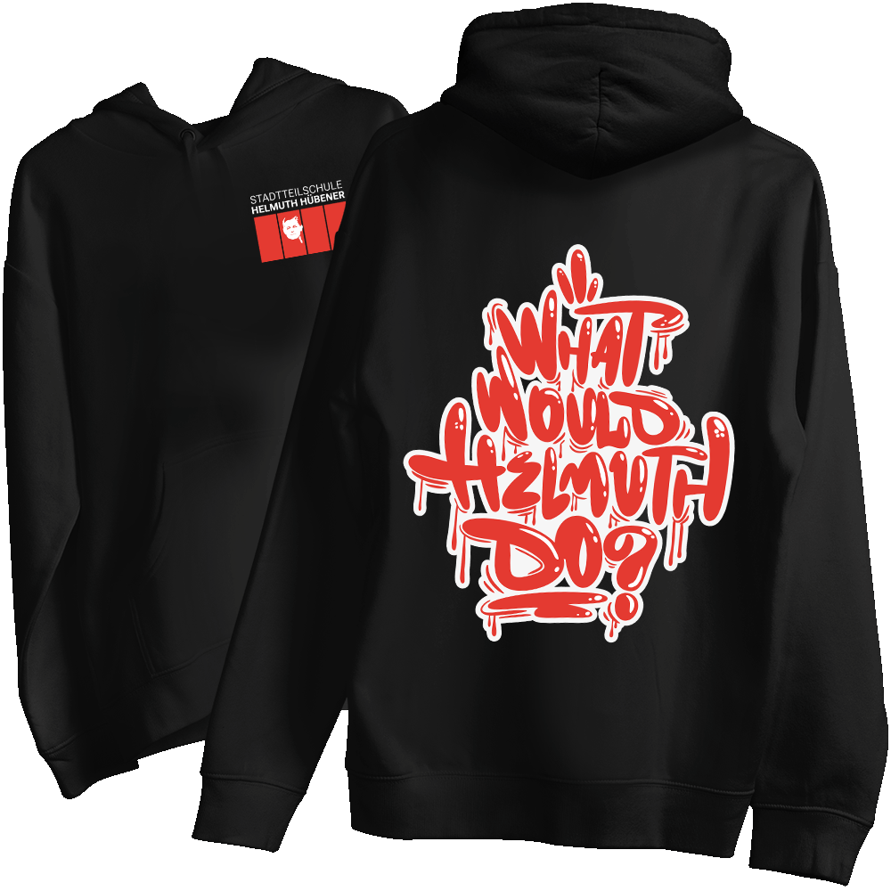 26.2.1 STADTTEILSCHULE HH DRUCK WEISS Bekleidung, Strickwaren, Pullover, Sweatshirt, Kapuzenpulli