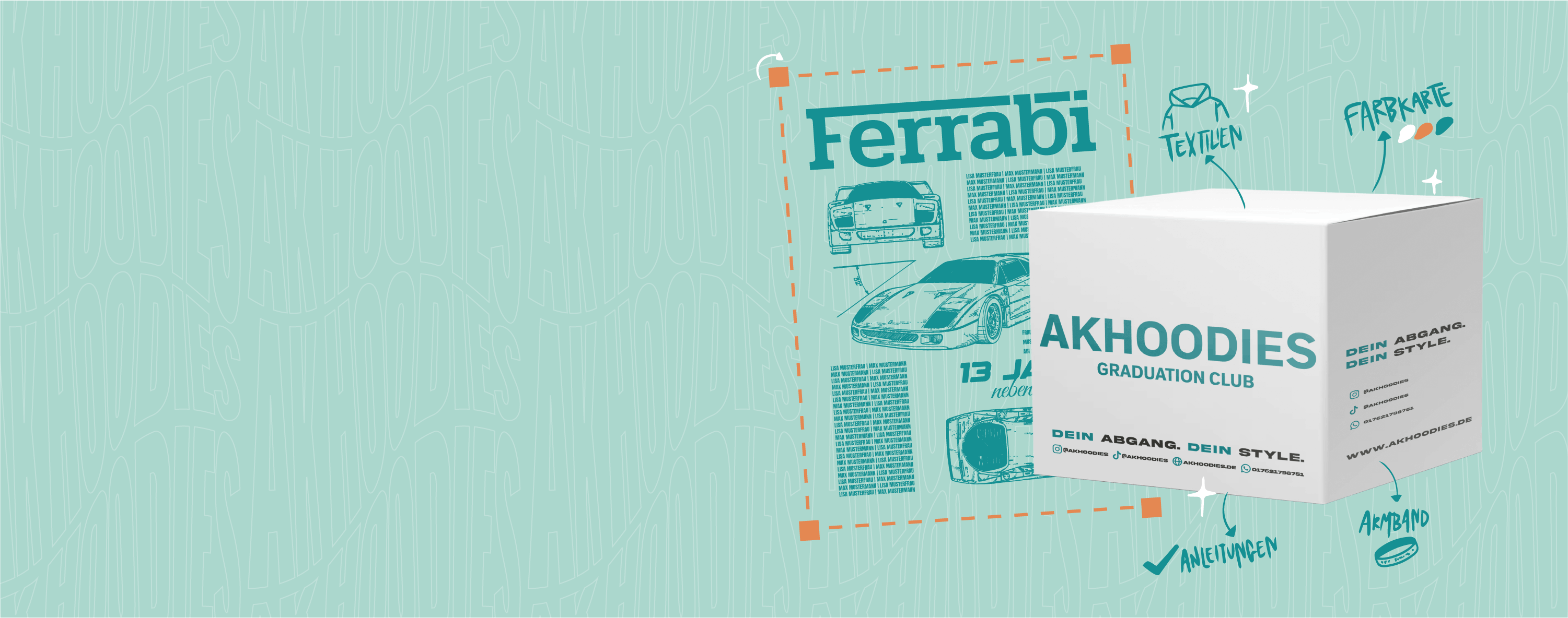 box, Verpackung, Akhoodies, Abschlussclub, Mode-Accessoire